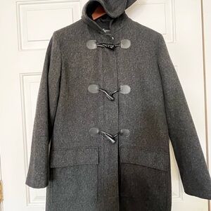 Gaspare Ferrara Wool Blend Peacoat Coat with Toggle hooks